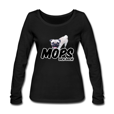 Hunde Langarmshirt - Mops Dich doch! Geschenk Hund Tier Haustier