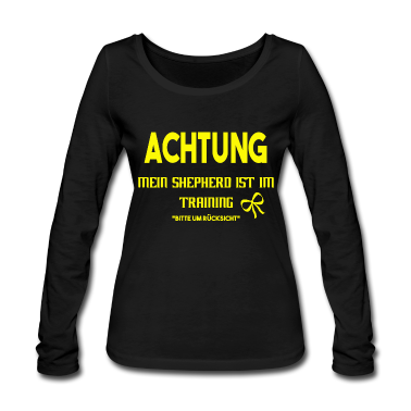 Hunde Langarmshirt - Achtung mein Shepherd ist im Training