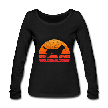 Hunde Langarmshirt - Hund Labrador Retro Sonne Hundehalter Geschenk