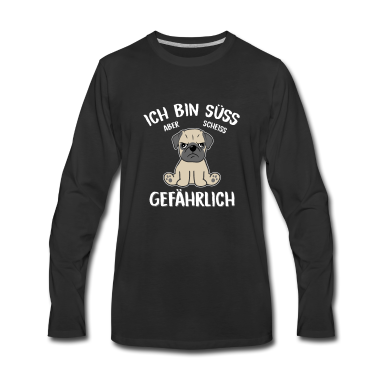 Hunde Langarmshirt - Süß Aber Scheiß Gefährlich Hund Hundeliebhaber