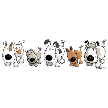 Motiv Funny Dogs - Hund - Hunde - Cartoon