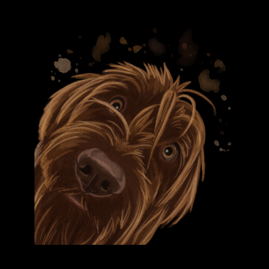 Motiv Neugieriger Wirehaired Pointing Griffon Hund