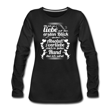 Hunde Langarmshirt - Ich liebe meinen Hund auf den ersten Blick