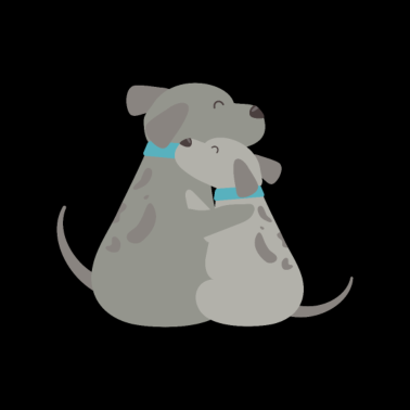 Motiv Hunde Umarmung