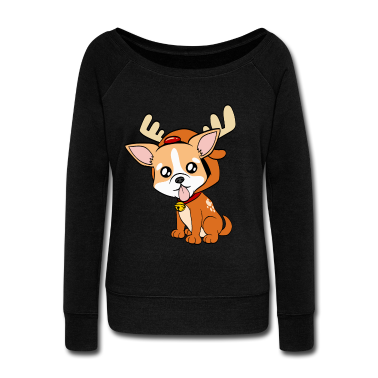 Hunde Langarmshirt - ChihuahuaWeihnachtshunde tshirt Entwurf auf