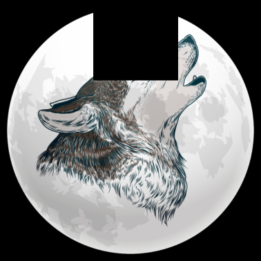 Motiv Wolf Wölfe Tier Animal Mond Moon Nacht Kunst