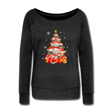 Hunde Langarmshirt - Hund Tannenbaum