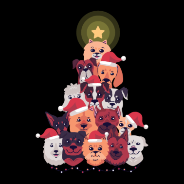 Motiv Hunde Weihnachten Hund Weihnachtsbaum