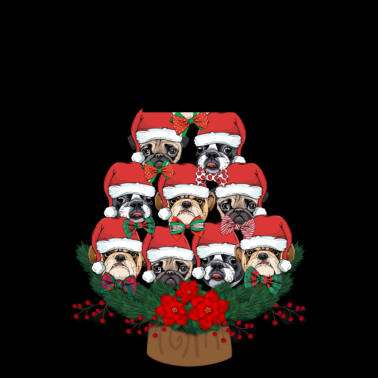 Motiv Weihnachtsbaum-Hund