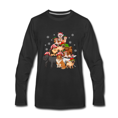Hunde Langarmshirt - Hunde Weihnachtsbaum