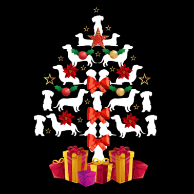 Motiv Weihnachtsbaum Hund