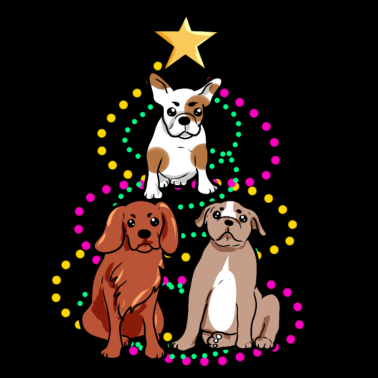 Motiv Hunde Pyramide Weihnachtsbaum