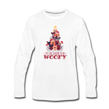 Hunde Langarmshirt - Weihnachtsbaum Hunde