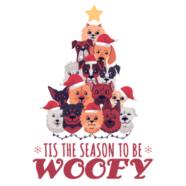 Motiv Weihnachtsbaum Hunde