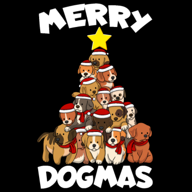 Motiv Hund Weihnachten Hunde Baum Merry Dogmas Lustiges