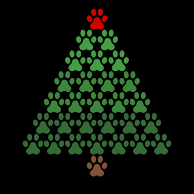 Motiv Hundepfote Hund Weihnachtsbaum Weihnachten