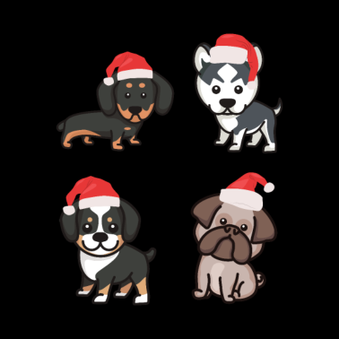 Motiv Hunde Weihnachten Hundebesitzer Niedlich