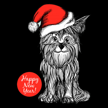 Motiv Weihnachten Yorkshire Terrier Hund