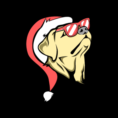 Motiv Christmas Dog Weihnachten Hund Xmas Mütze