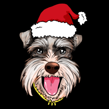 Motiv Zwergschnauzer Weihnachten Hund Zwerg Schnauzer