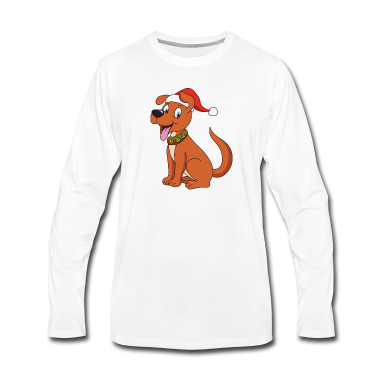 Hunde Langarmshirt - Weihnachtsmotiv Weihnachten Hund