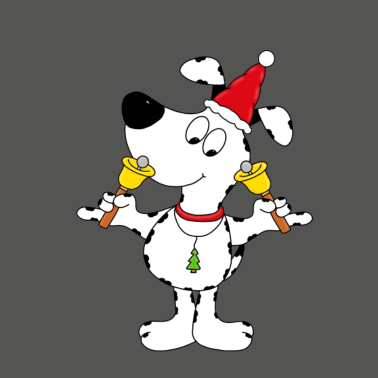 Motiv WEIHNACHTEN - HUND - GLOCKEN - CHRISTMAS