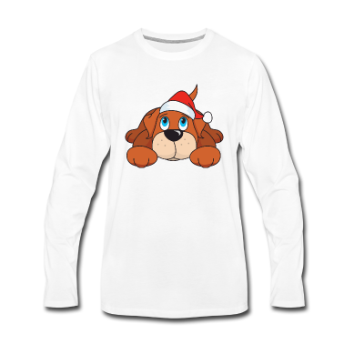 Hunde Langarmshirt - Weihnachtsmotiv Weihnachten Hund