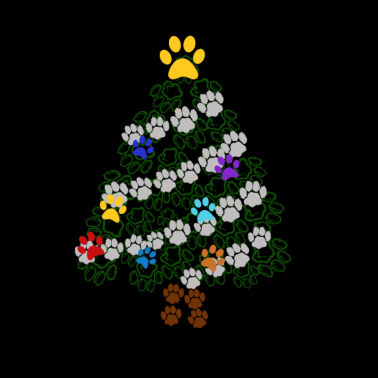 Motiv WEIHNACHTS pfoten Design xmas