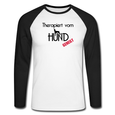 Hunde Langarmshirt - Therapiert vom Hund Hunde Tier Haustier Geschenk