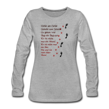 Hunde Langarmshirt - Hund Spruch Du und ich