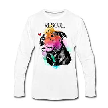Hunde Langarmshirt - Rette Pitbull