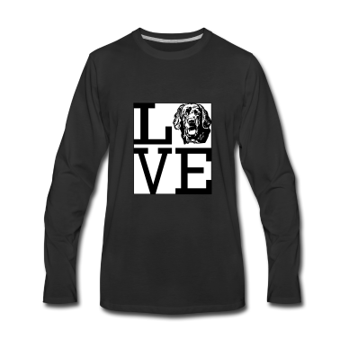 Hunde Langarmshirt - Love Hovawart Hund Hundebesitzer Hundespruch Dog