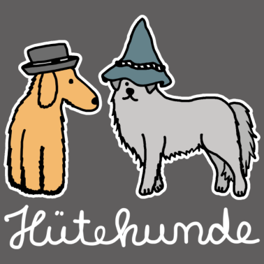 Motiv Hütehunde Hunde mit Hut Huetehund