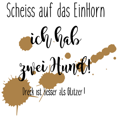 Motiv ein Horn - zwei Hund