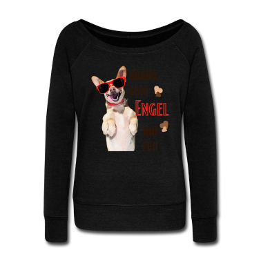 Hunde Langarmshirt - Hunde sind Engel mit Fell