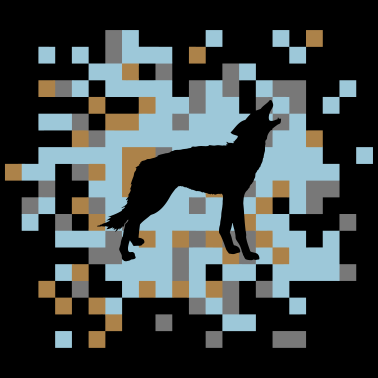 Motiv Kacheln Wolf Hund