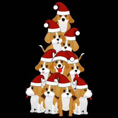 Motiv Lustig Hund Weihnachten Weihnachtsbaum Geschenk