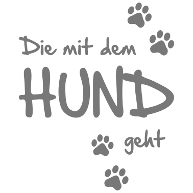 Motiv Die mit dem Hund geht