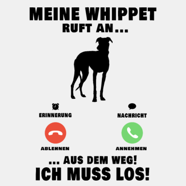 Motiv Mein Whippet ruft an Hund Windhund Sighthound