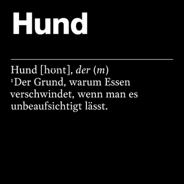 Motiv „Hund“ humorvolle Definition