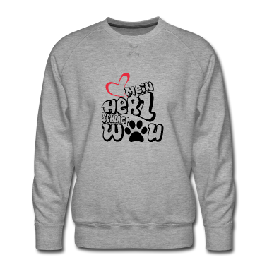 Hunde Pullover - Mein Herz schlägt WAU Design T-Shirt Hund wau wau