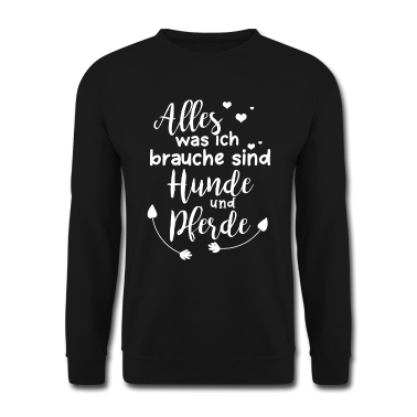 Hunde Pullover - Hund Pferde Spruch Hundeliebhaber & Reiter