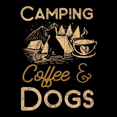 Motiv Camping Wohnwagen Camper Natur Hunde Geschenkidee