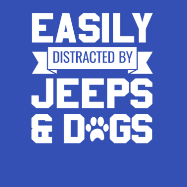 Motiv Schnell abgelenkt durch Jeeps und Hunden