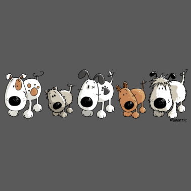 Motiv Funny Dogs - Hund - Hunde - Cartoon