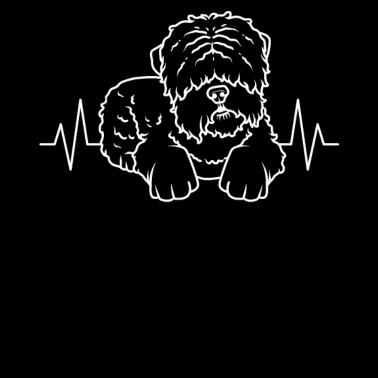 Motiv Russischer Schwarzer Terrier Hund mit EKG