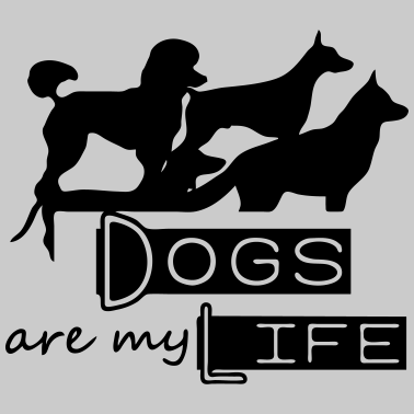 Motiv Dogs are my Life Hund Tier Haustier Geschenk