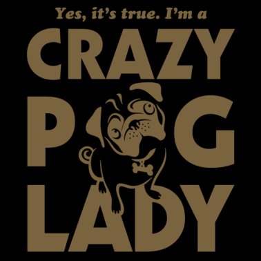 Motiv Crazy Pug Lady