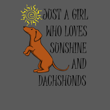 Motiv Sonnenschein und Dackel Lustiger Spruch Hund