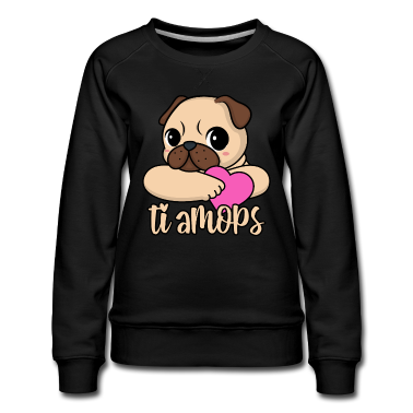 Hunde Pullover - Valentinstag Mops Herz ti amops Liebe ti amo Paare